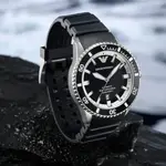 EMPORIO ARMANI Часы Sea Explorer Automatic Black Silicone Watch, Black Dial - фото 6