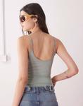 Топ COLLUSION deep v cami in khaki - фото 3