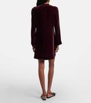 Платье-мини Delphina из бархата Rixo, Bordeaux - фото 3