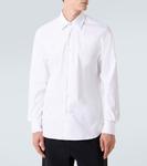 Хлопковая рубашка с добавками Prada, белый - фото 3