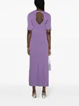 Платье макси в рубчик TWINSET, фиолетовый - фото 4