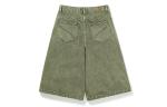714STREET Джинсовые шорты унисекс, Пыльный зеленый - фото 8
