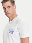 Футболка regular fit Stack Backprint DM0DM21589 Tommy Jeans, белый - фото 4