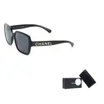 CHANEL Квадратные солнцезащитные очки унисекс, Black - фото