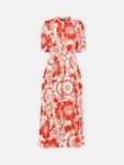 Платье миди Petite Bloom с цветочным принтом Whistles, Red/Multi - фото 5