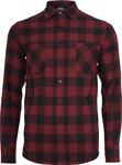 Фланелевая рубашка Urban Classics Checked Flanell Shirt, черный/бордовый - фото
