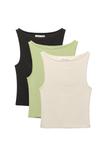 Топ PULL&BEAR 3 PACK , Green - фото 4