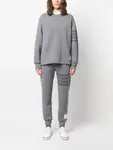 Джемпер с отделкой в полоску THOM BROWNE, серый - фото 2