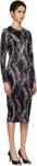 Черное бархатное платье-миди Chain Couture Versace Jeans Couture, Black/Print - фото 2