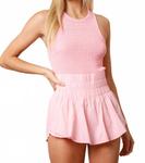 Линн розовый ромпер с буфами на груди Peach Love - фото