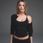 Топ с круглым вырезом SKIMS, цвет obsidian - фото 2