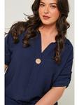 Блузка Curvy Lady, темно-синий - фото 4