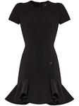 Dsquared2 мини-платье с оборками по подолу, черный - фото