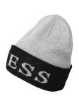 Шапка GUESS LOGO BEANIE, серый - фото