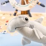 Серая плюшевая игрушка акула-молот высотой 27 см AOQUN - фото 3