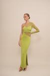 Платье WAL G. SOLADA ONE SLEEVE MAXI, Olive Green/Green - фото 4