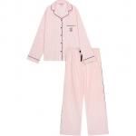 Женский пижамный комплект Victoria's Secret The Mix Pink Mist Stripes, подарочный набор (комплект + фирменная коробка + шоппер) - фото