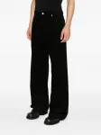 Вельветовые прямые брюки Rick Owens, черный - фото 3