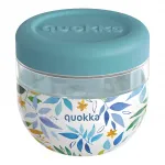 Силиконовый контейнер Листья Quokka, синий - фото