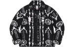 Куртка флисовая Supreme, черный / белый - фото