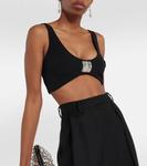 Украшенный бюстгальтер из кади DAVID KOMA, черный - фото 4