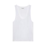 Топ Saint Laurent Henley Tank, Blanc - фото