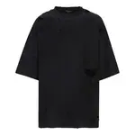 Футболка Balenciaga Destroyed T-Shirt 'Black', черный - фото