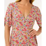Платье Rip Curl Las Dalias Ditsy Wrap short sleeve short, разноцветный - фото 3