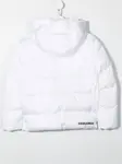 Пуховик с капюшоном и карманами на молнии DSQUARED2 KIDS, белый - фото 2