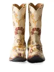 Ковбойские сапоги с цветочным принтом Prada, нейтральный - фото 2