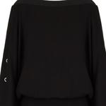 Длинное платье с рукавами черное женское ARMANI EXCHANGE - фото 6