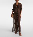 Мика прозрачное платье-рубашка Jade Swim, коричневый - фото 2