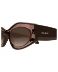 Солнцезащитные очки «кошачий глаз», 55 мм Alaia, коричневый - фото 3