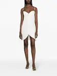 Платье мини Ellipse строгого кроя Courrèges, белый - фото 2