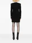 Шерстяное платье мини VERSACE, черный - фото 4