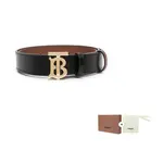 Ремень женский Burberry кожаный, черный - фото