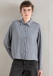 Блуза Marc O'Polo BLOUSE FLARED BOXY SHAPE KENT COLLAR LONG SLEEVE STRIPES, Multi/Grey - фото