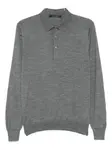 Тонко вязаное поло Tagliatore, серый - фото