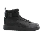 Кроссовки Nike SF Air Force 1 Mid GS 'Triple Black', черный - фото