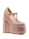 Туфли со стразами Casadei, розовый - фото 2