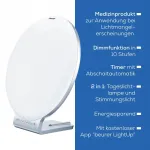 Лампа дневного света TL 100 с интенсивностью света 10 000 Люкс на расстоянии 10 см Изменяющее цвет настроение свет с функцией смены цвета, таймер, диммер, медицинское изделие Beurer, белый - фото 2