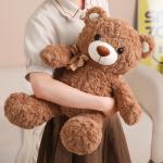 Милый плюшевый мишка с бантом MLING, хаки - фото 5