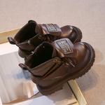 Детские кожаные ботинки для детей TONYBEAR, коричневый - фото 4