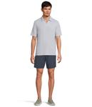 Поло Johnston & Murphy Basket Weave V-Neck Polo, цвет Light Blue - фото 5