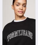 Университетский свитер Loose fit Tommy Jeans, черный - фото 4