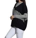 Пончо Wide Chic Vee в цвете Navy/Seroe LABEL+thread - фото 2