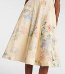 Освежающее льняное платье миди Zimmermann, Lemon Hydrangea - фото 5