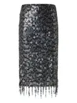 Юбка миди с пайетками PINKO, серый - фото