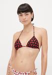 Топ бикини MOSCHINO SWIM TRIANGLE, Black/Red/Black - фото