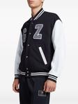 Giuseppe Zanotti flocked-logo varsity bomber jacket, черный - фото 3